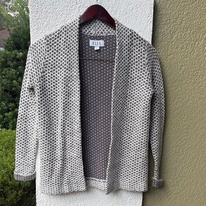 Elle Gray Open-Front Sweater